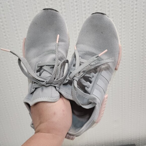 Adidas NMD Boost Woman's Pink and Gray Sneakers Size 8 - Picture 8 of 13